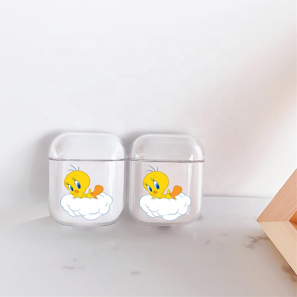 Tweety Cartoon Hard Plastic Protective Clear Case Cover For Apple Airpods-AirPod Case-Altracase
