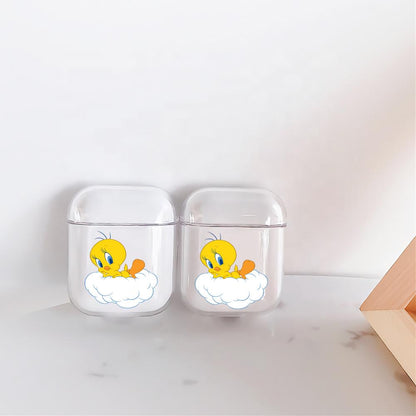 Tweety Cartoon Hard Plastic Protective Clear Case Cover For Apple Airpods-AirPod Case-Altracase