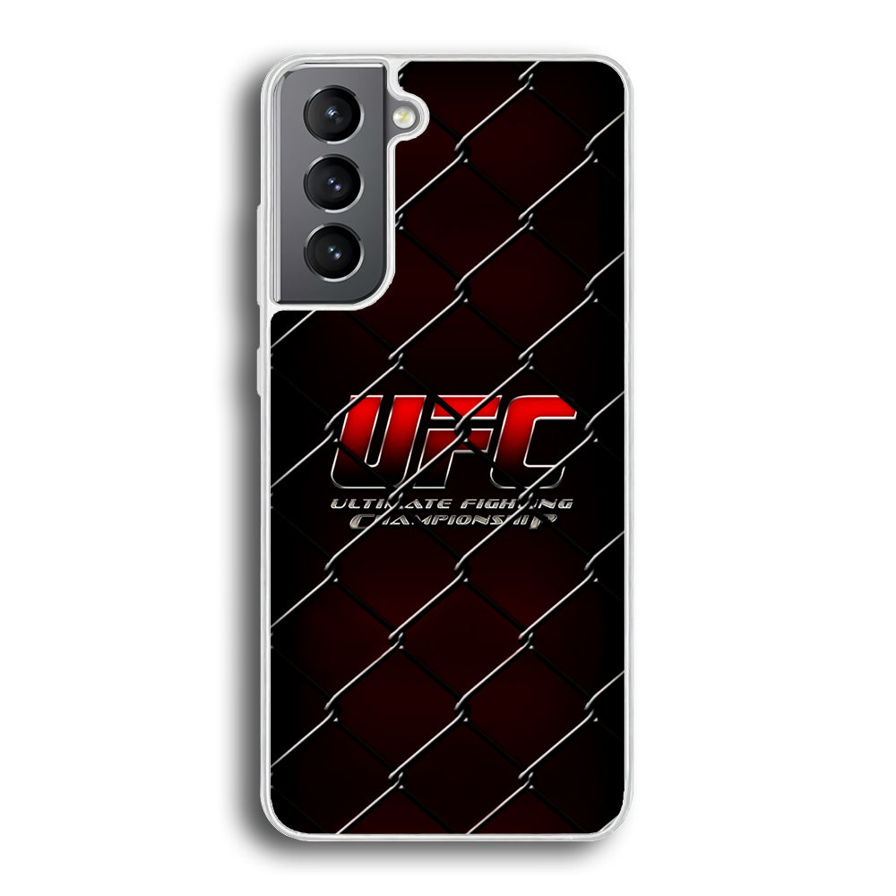 UFC Logo Ring Samsung Galaxy S24 Plus Case-Phone Case-Rubber White (2D Case)-Altracase