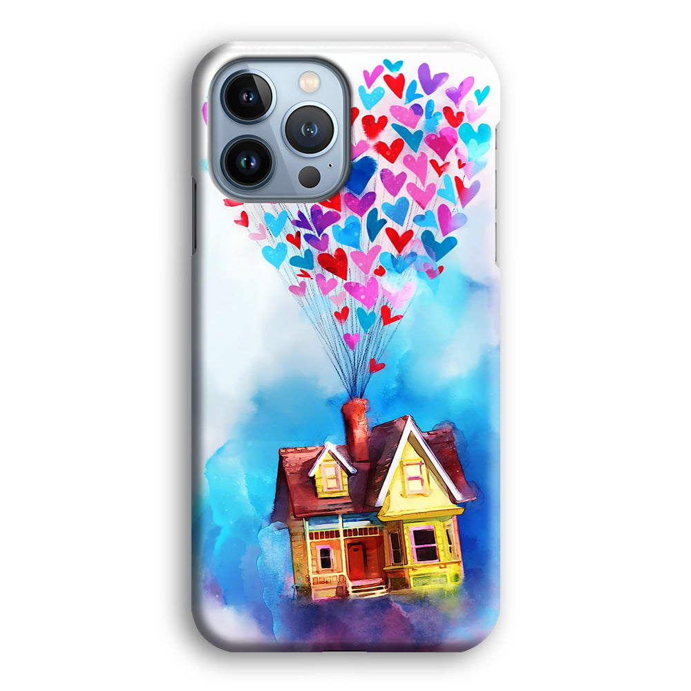 UP Flying House Painting iPhone 14 Pro Case