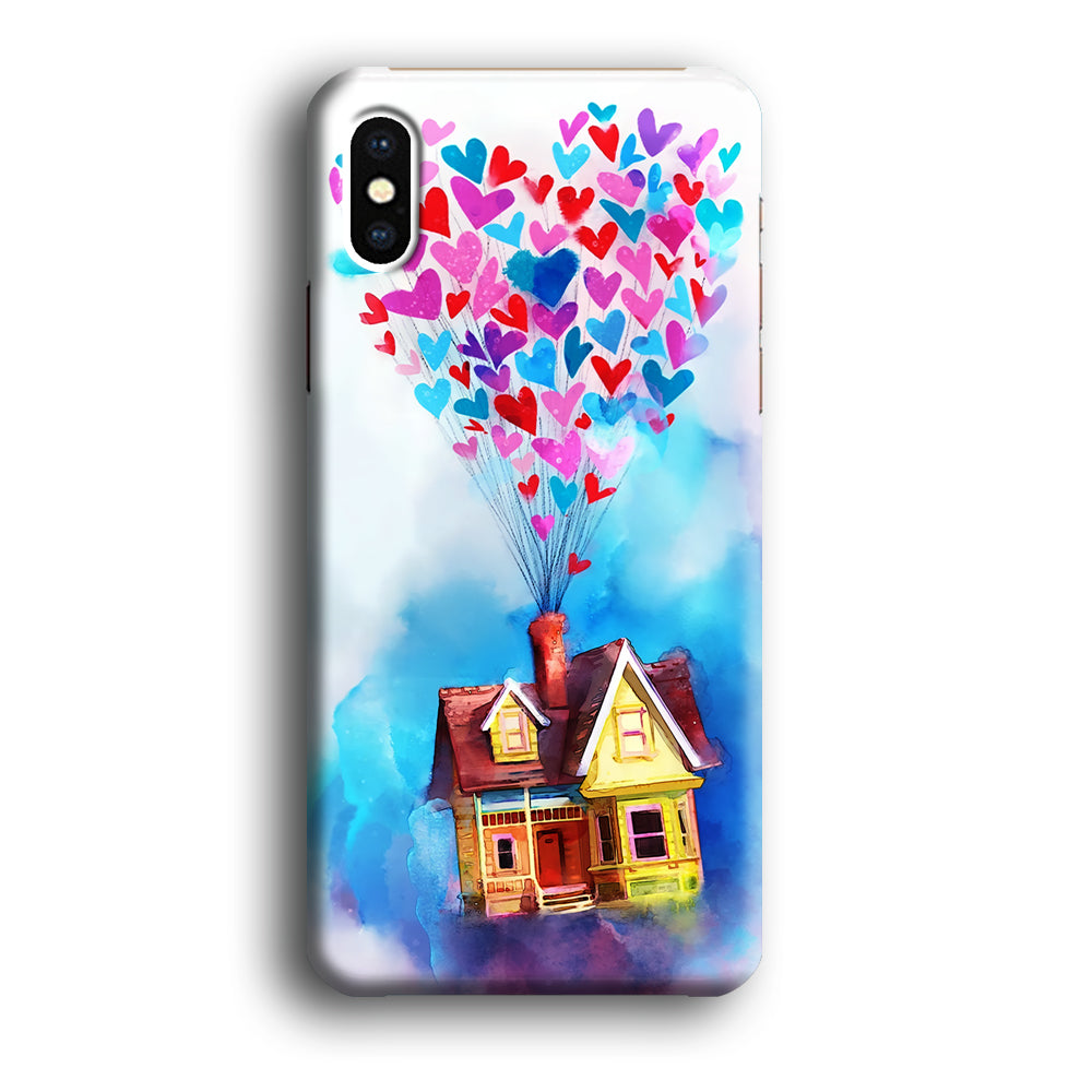 UP Flying House Painting iPhone X Case