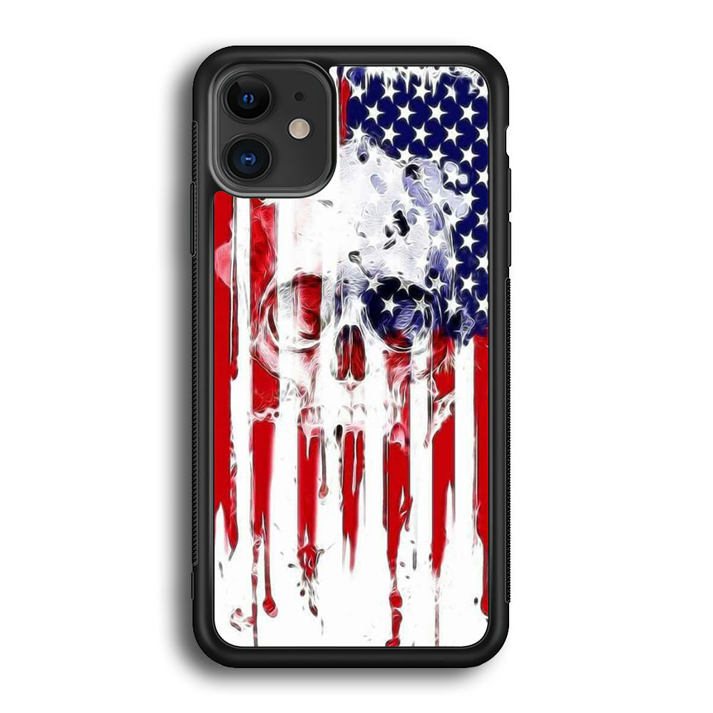 USA Flag Skull iPhone 12 Mini Case