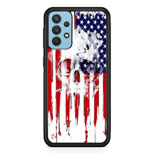 USA Flag Skull Samsung Galaxy A32 Case