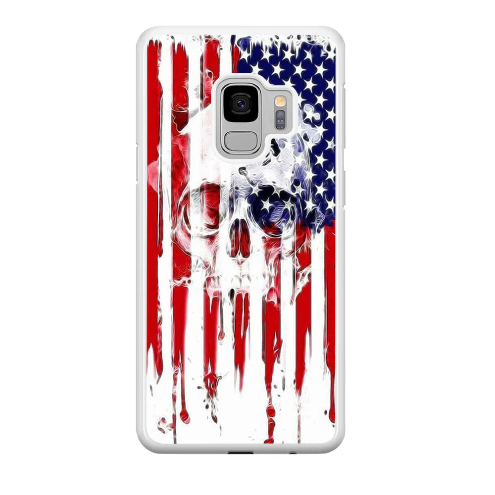 USA Flag Skull Samsung Galaxy S9 Case