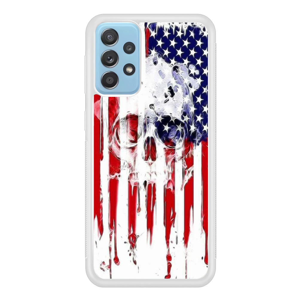 USA Flag Skull Samsung Galaxy A72 Case