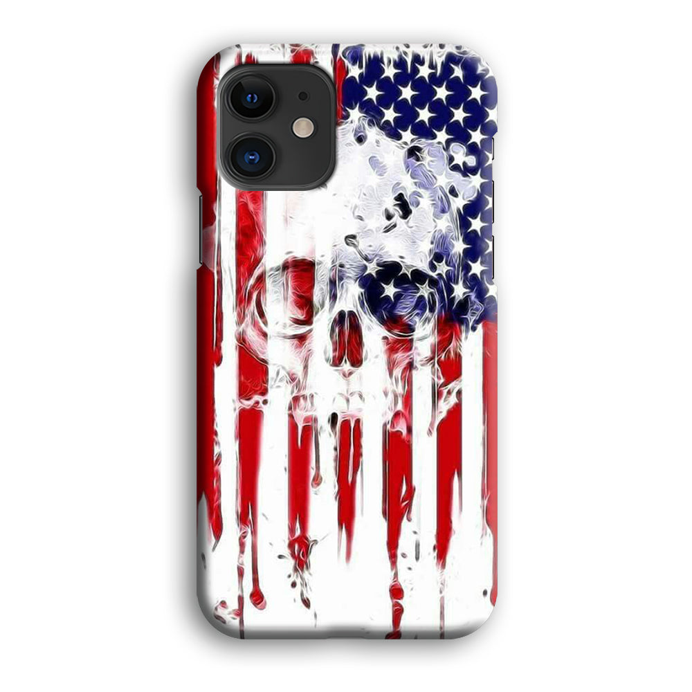 USA Flag Skull iPhone 12 Mini Case