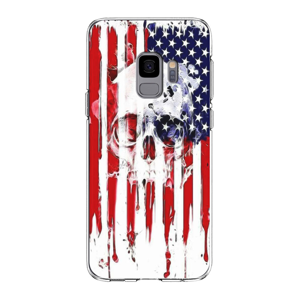 USA Flag Skull Samsung Galaxy S9 Case