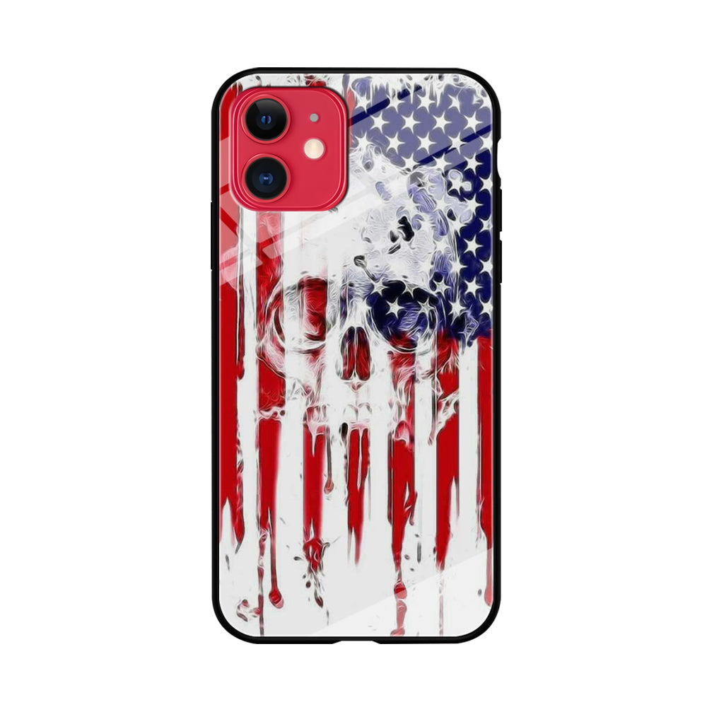 USA Flag Skull iPhone 11 Case