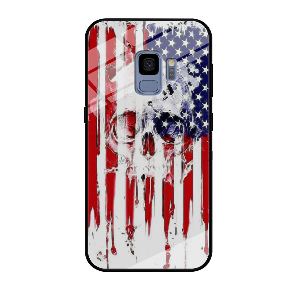 USA Flag Skull Samsung Galaxy S9 Case