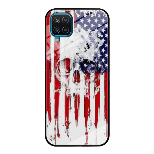 USA Flag Skull Samsung Galaxy A12 Case