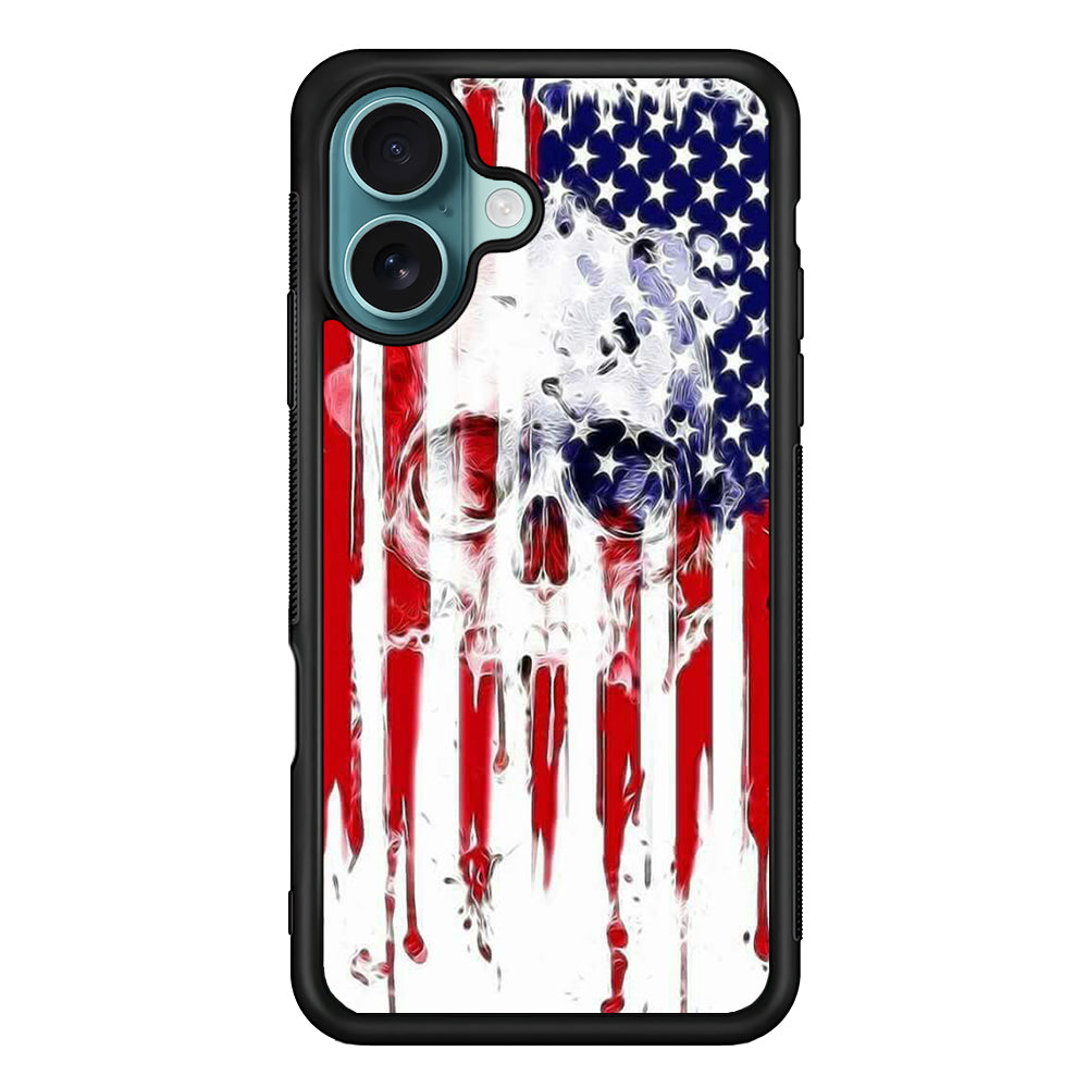 USA Flag Skull iPhone 16 Plus Case - Altracase