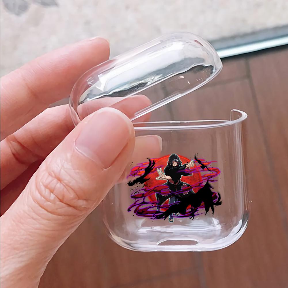 Uchiha Itachi Crow Jutsu Hard Plastic Protective Clear Case Cover For Apple Airpods-AirPod Case-Altracase