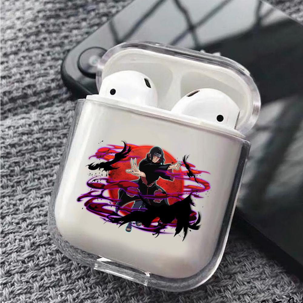 Uchiha Itachi Crow Jutsu Hard Plastic Protective Clear Case Cover For Apple Airpods-AirPod Case-Altracase