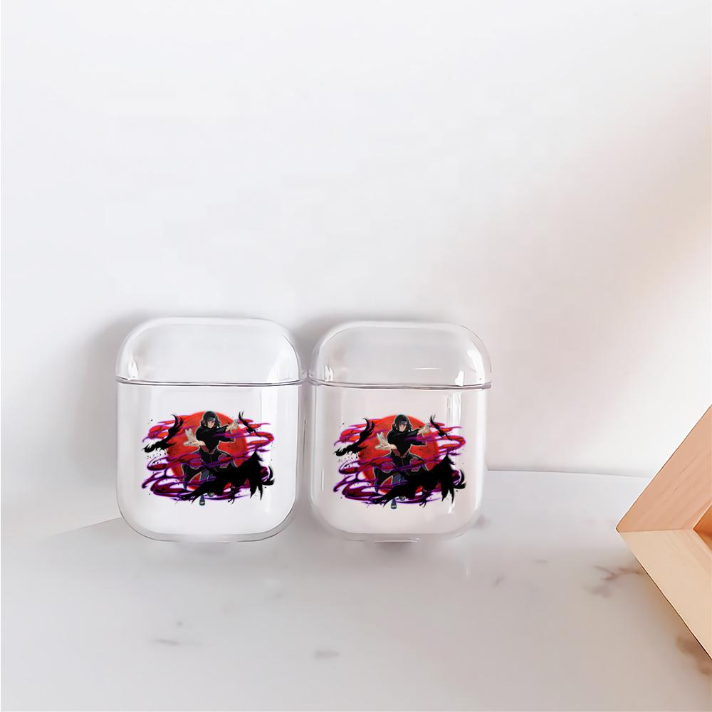 Uchiha Itachi Crow Jutsu Hard Plastic Protective Clear Case Cover For Apple Airpods-AirPod Case-Altracase