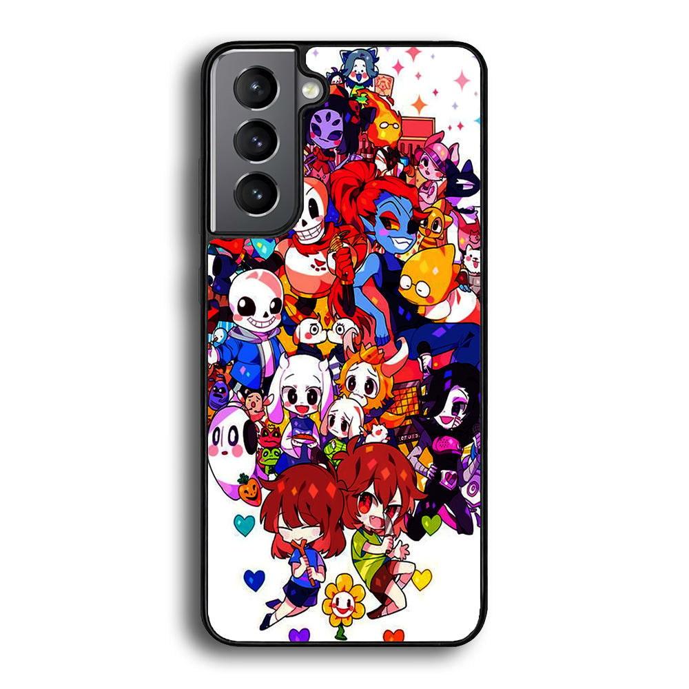Undertale White Samsung Galaxy S24 Plus Case-Phone Case-Rubber Black (2D Case)-Altracase