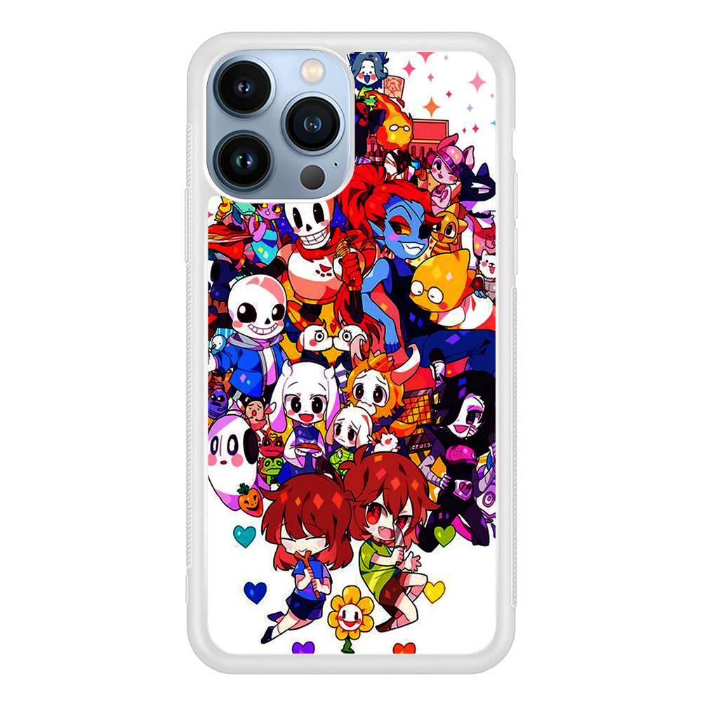 Undertale White iPhone 14 Pro Max Case