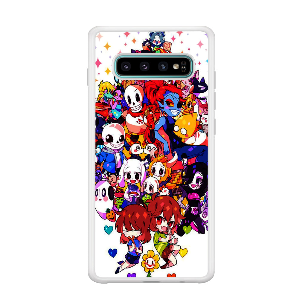 Undertale White Samsung Galaxy S10 Plus Case