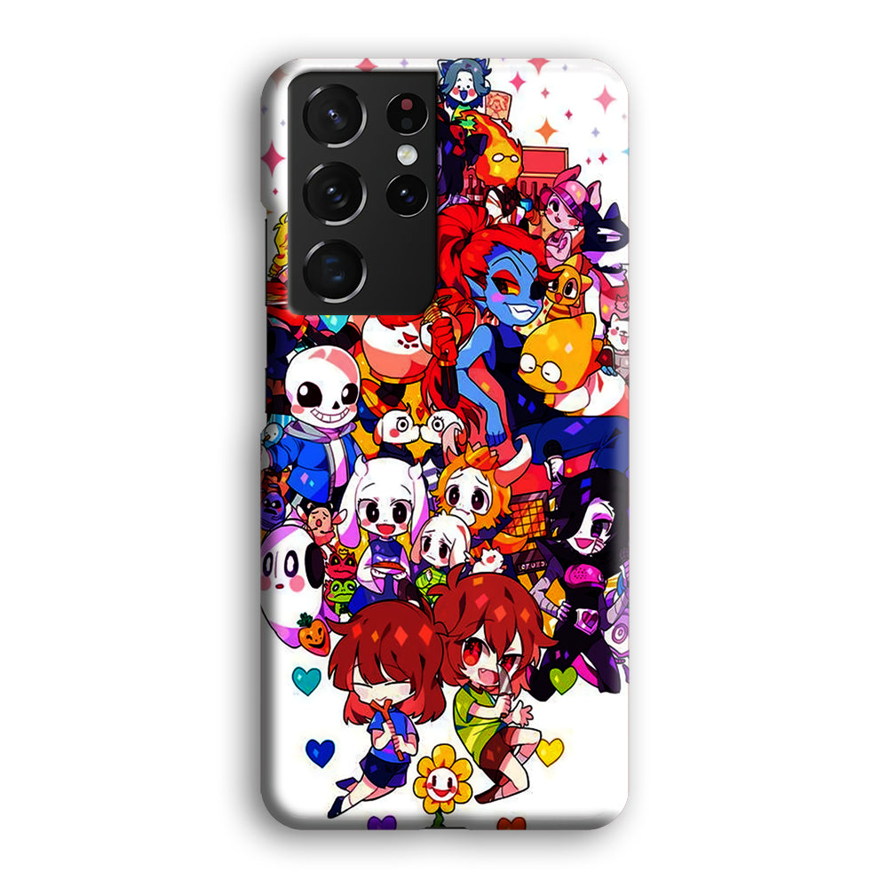 Undertale White Samsung Galaxy S21 Ultra Case-Phone Case-3D Case-Altracase