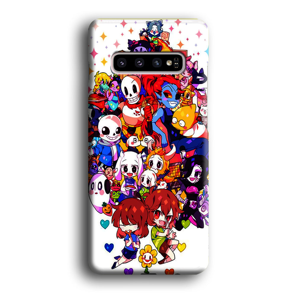 Undertale White Samsung Galaxy S10 Plus Case