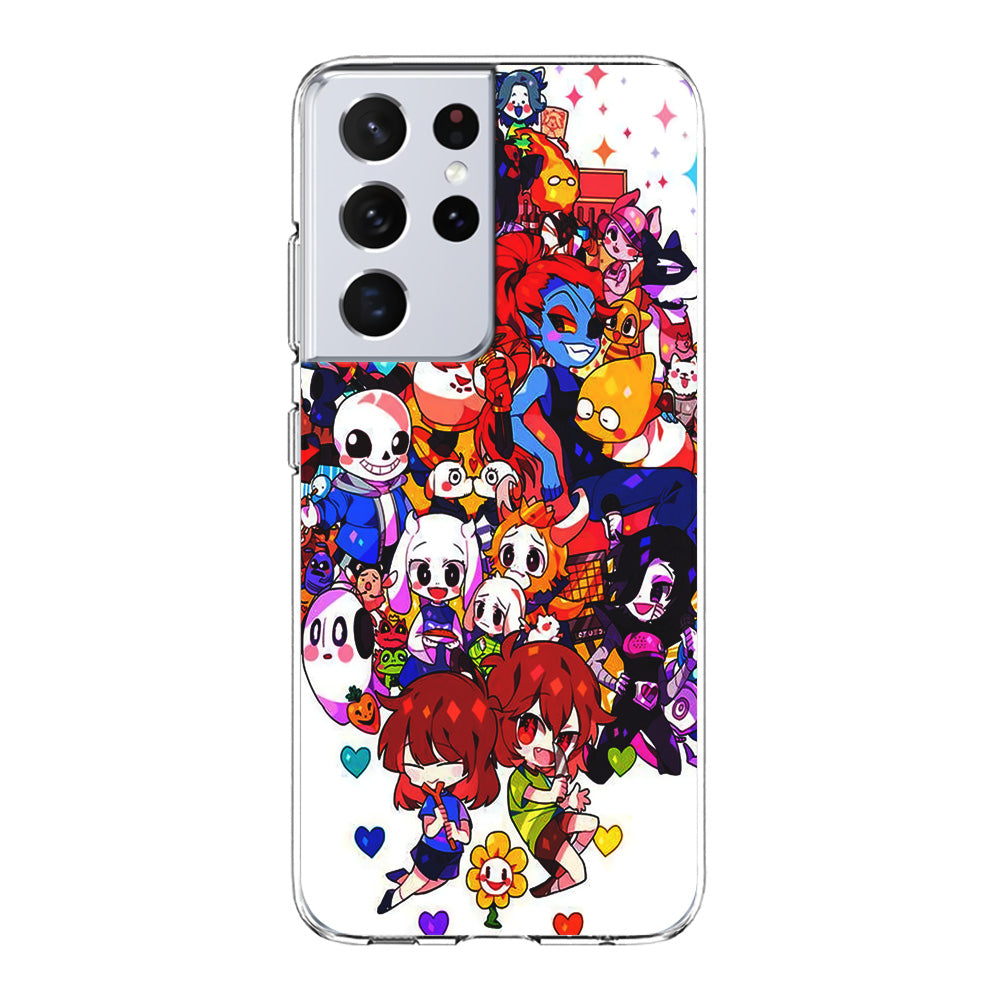 Undertale White Samsung Galaxy S21 Ultra Case-Phone Case-Clear Soft Case-Altracase