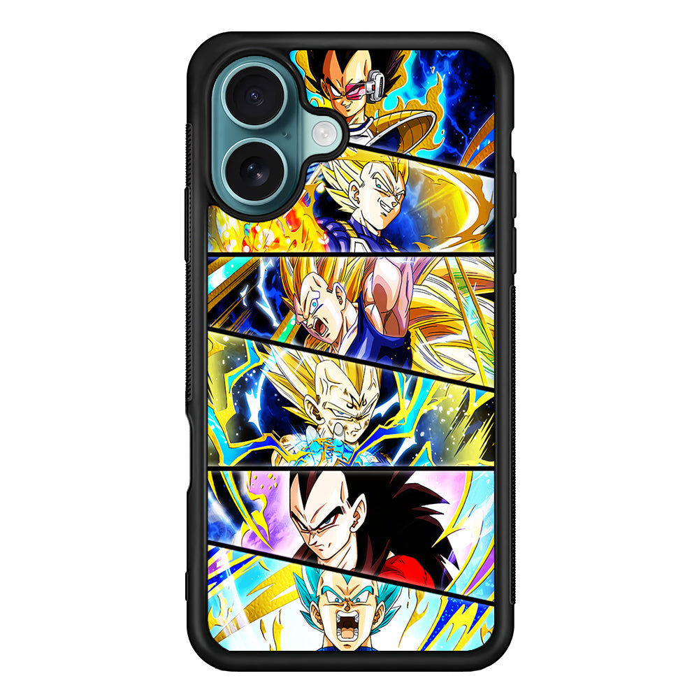 Vegeta Collage Dragon Ball iPhone 16 Plus Case - Altracase