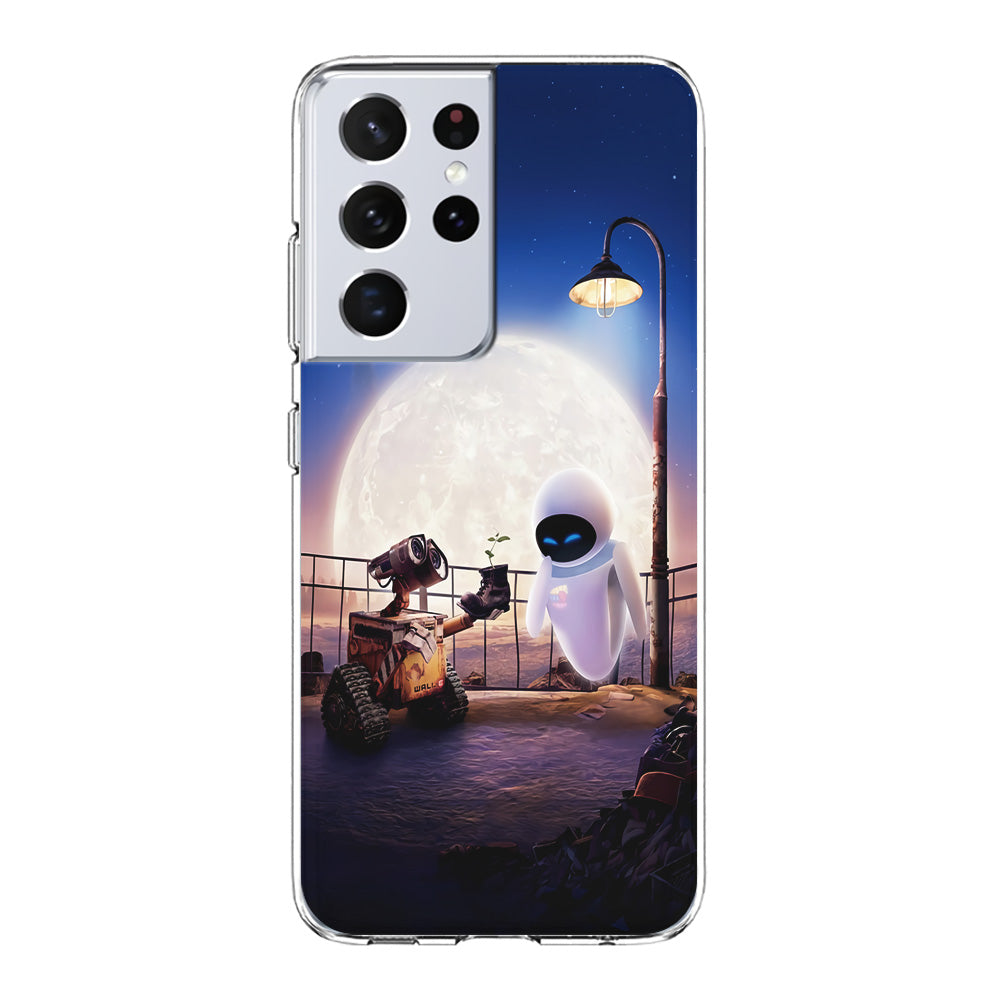 Wall-e With The Couple Samsung Galaxy S21 Ultra Case-Phone Case-Clear Soft Case-Altracase