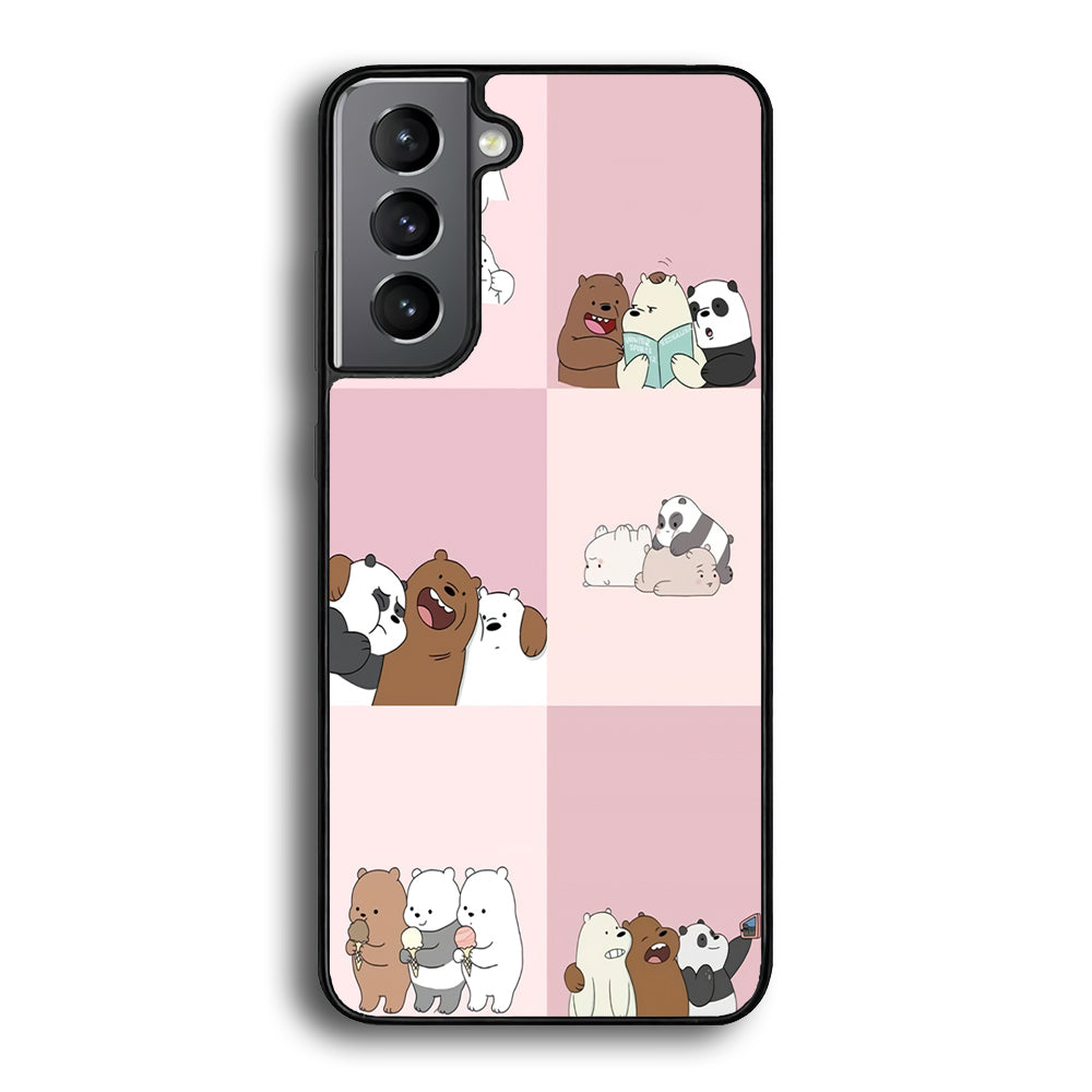 We Bare Bear Daily Life Samsung Galaxy S24 Plus Case-Phone Case-Rubber Black (2D Case)-Altracase