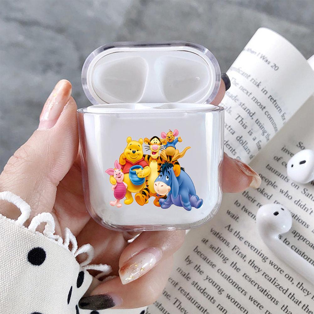 Winnie the Pooh Family Hard Plastic Protective Clear Case Cover For Apple Airpods-AirPod Case-Altracase
