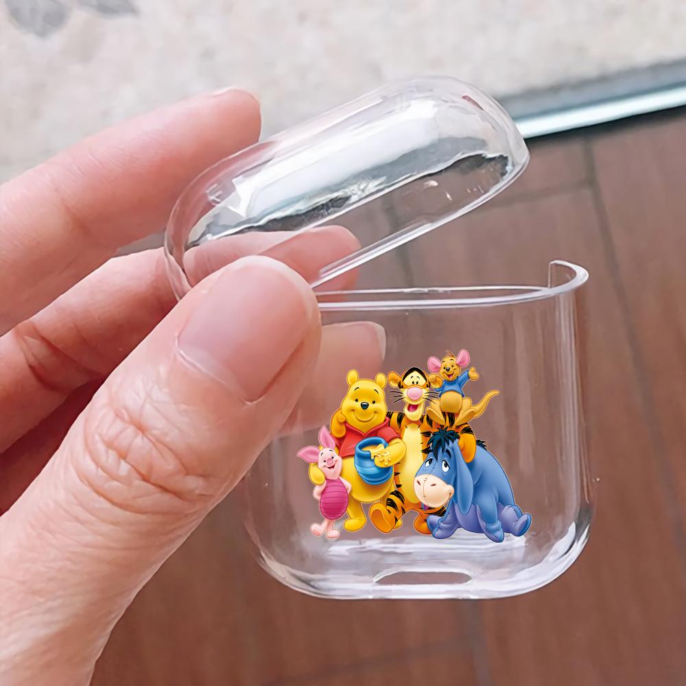 Winnie the Pooh Family Hard Plastic Protective Clear Case Cover For Apple Airpods-AirPod Case-Altracase