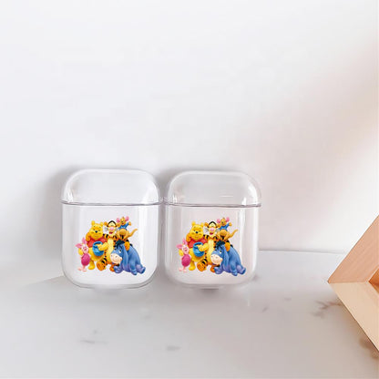 Winnie the Pooh Family Hard Plastic Protective Clear Case Cover For Apple Airpods-AirPod Case-Altracase