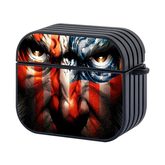 Wolverine USA Flag Tattoo Hard Plastic Case Cover For Apple AirPods 4 - AirPod Case - Altracase