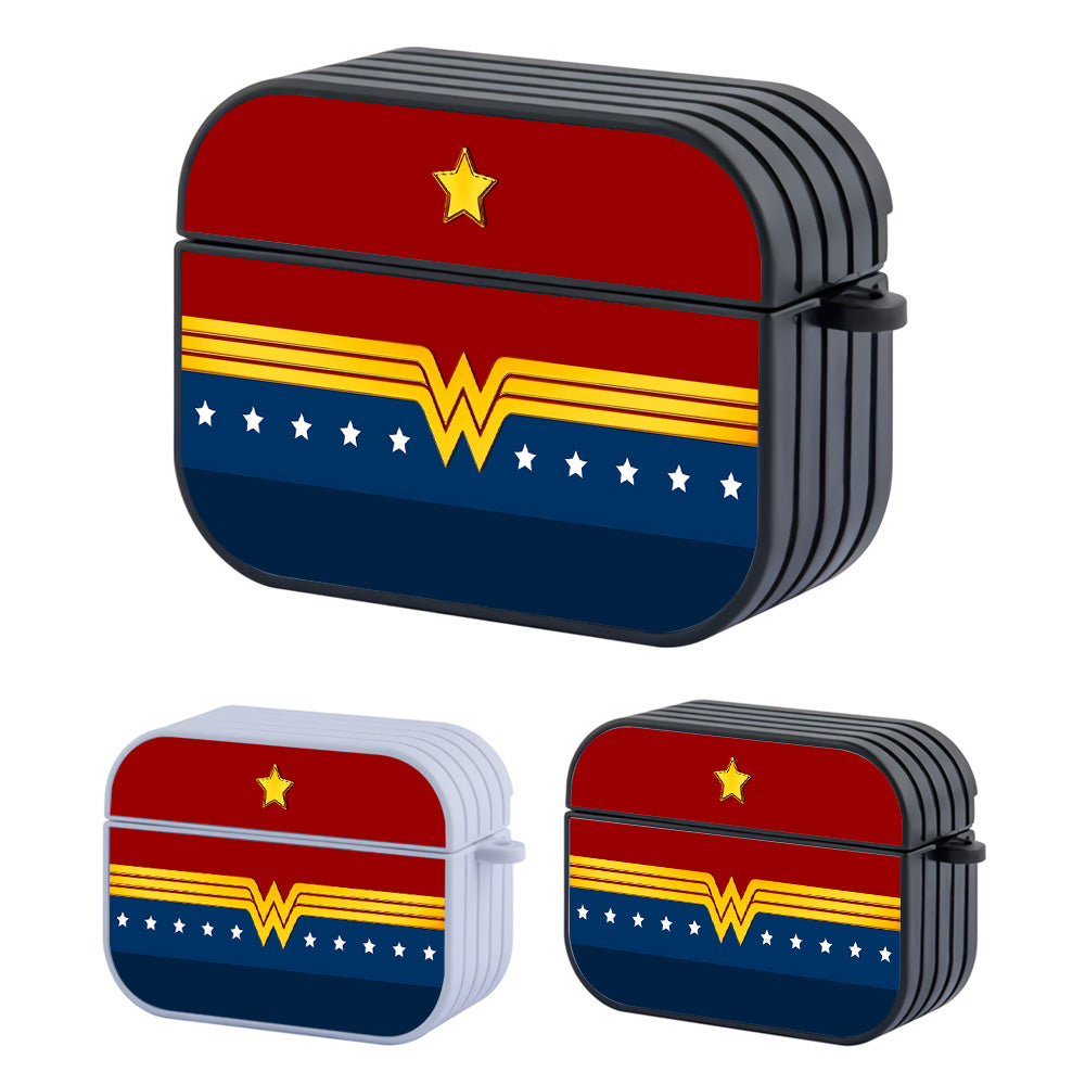 Wonder Woman Logo Suit Hard Plastic Case Cover For Apple Airpods Pro