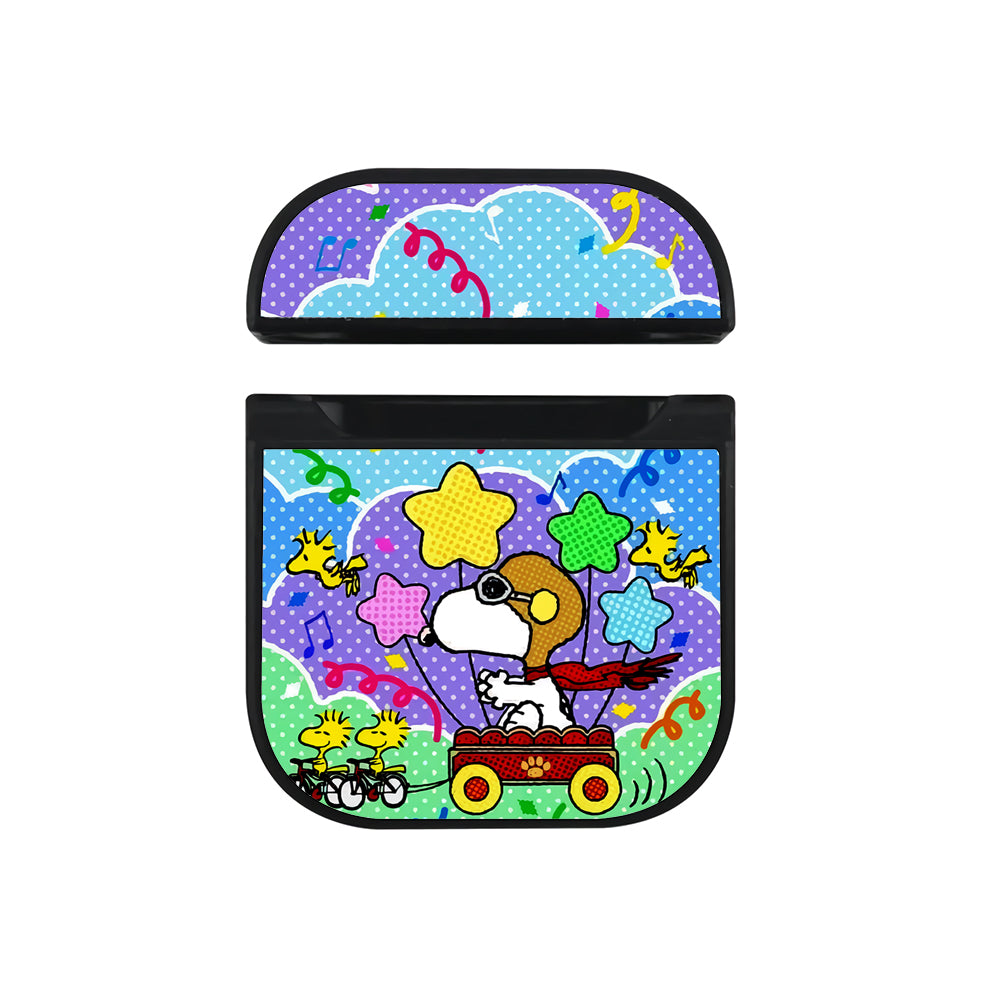 Woodstock Pulled Snoopy Apple AirPods Case-AirPod Case-Black-Altracase