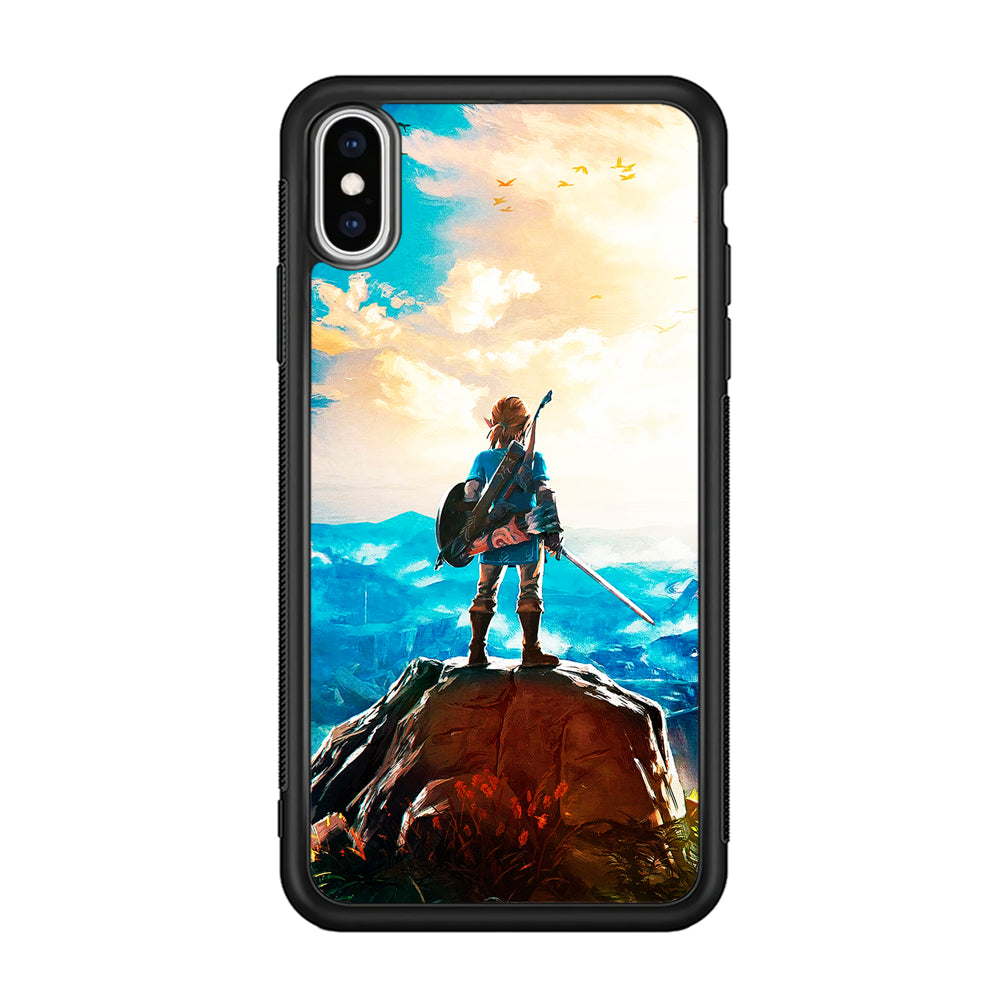 Zelda Breath Of The Wild iPhone Xs Max Case-Phone Case-Rubber Black (2D Case)-Altracase