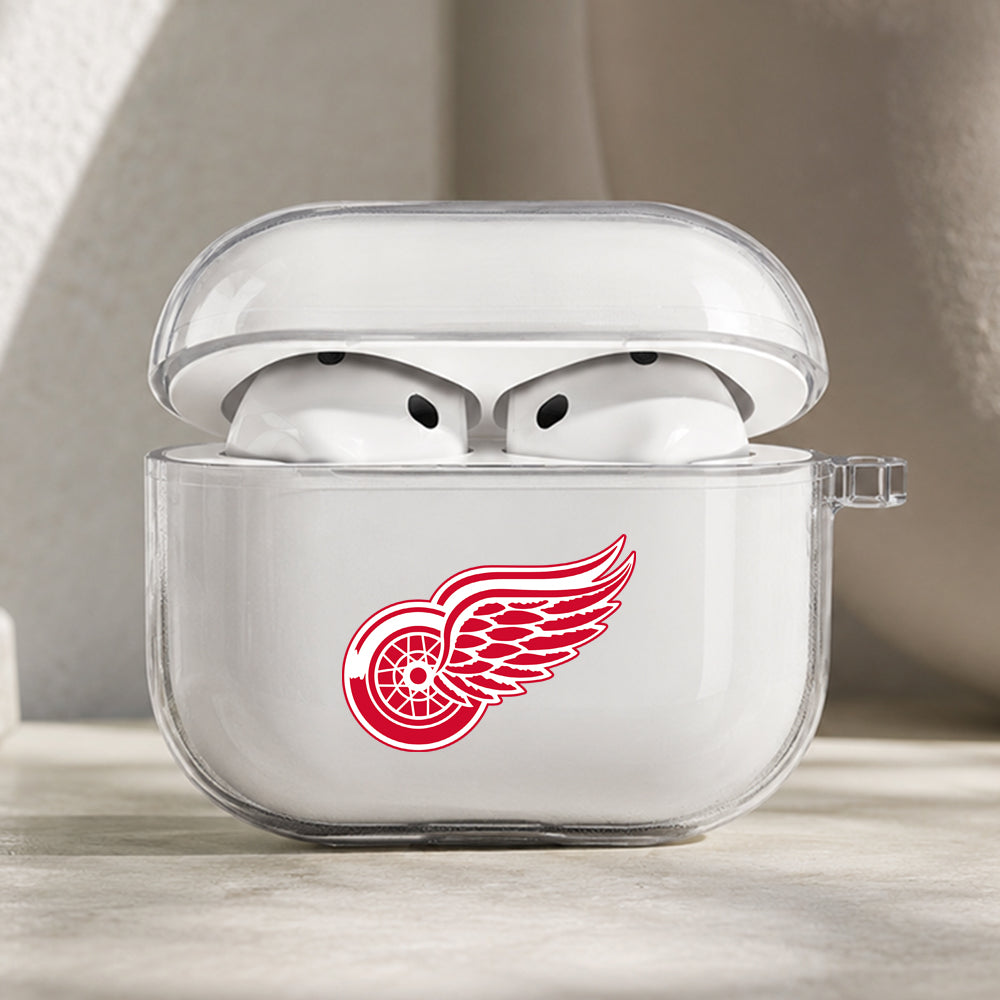 NHL Detroit Red Wings Symbol Protective Apple AirPods Pro 3 Clear Case | Shockproof Cover
