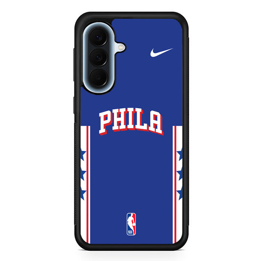 NBA Philadelphia 76ers Blue Nike Samsung Galaxy A57 Case | Slim Samsung Galaxy A57 Protective Case