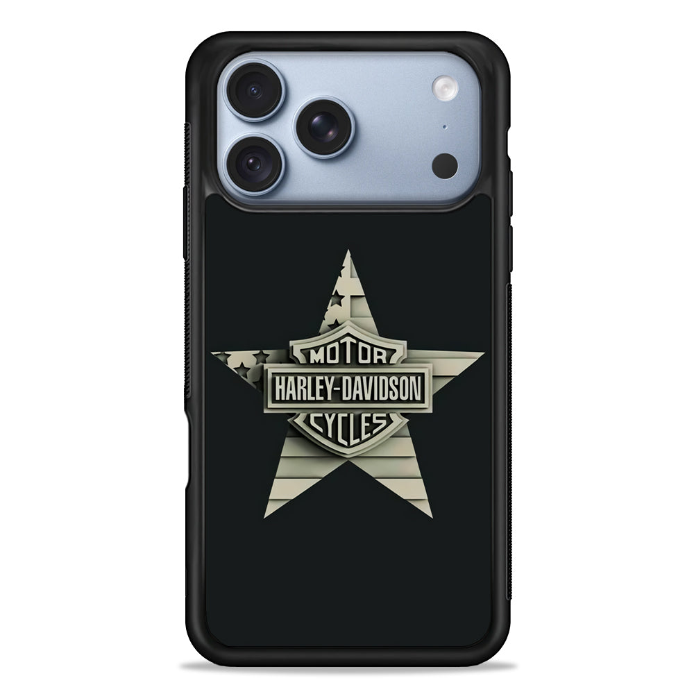 Harley Davidson Star Logo iPhone 18 Pro Case - iPhone 18 Pro Silicone Case