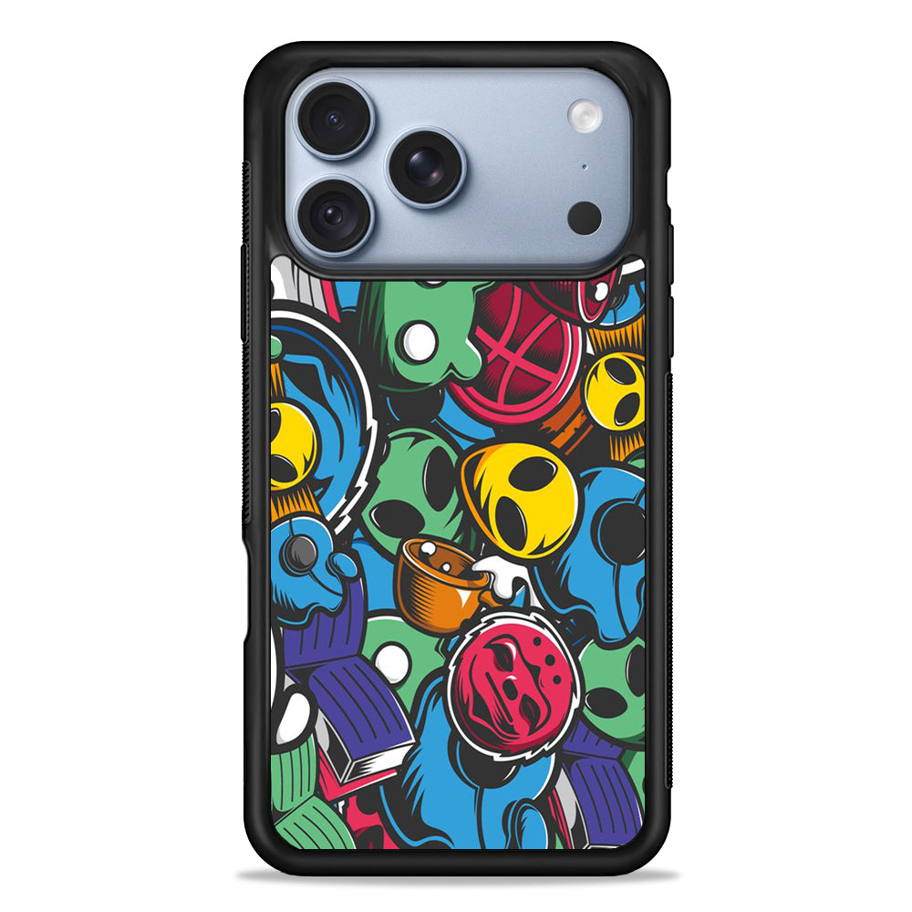 Doodle 001 iPhone 18 Pro Case - iPhone 18 Pro Silicone Case