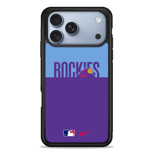 MLB Colorado Rockies Purple Nike iPhone 18 Pro Case - iPhone 18 Pro Silicone Case