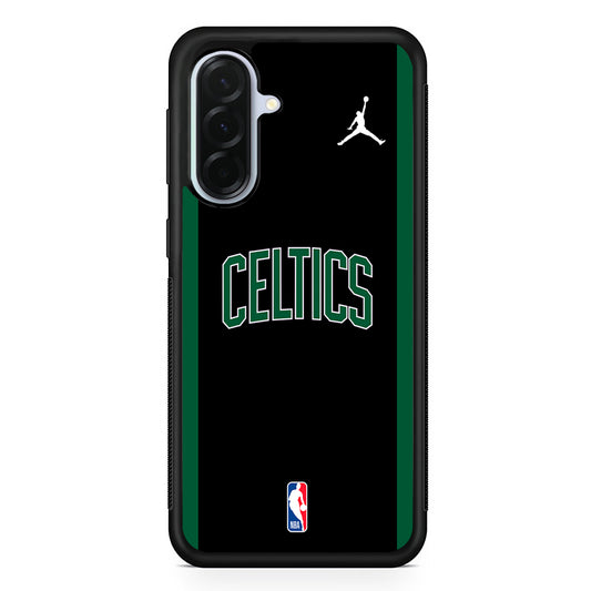 NBA Boston Celtics Black Jordan Samsung Galaxy A36 Case | Durable Samsung Galaxy A36 Protective Case