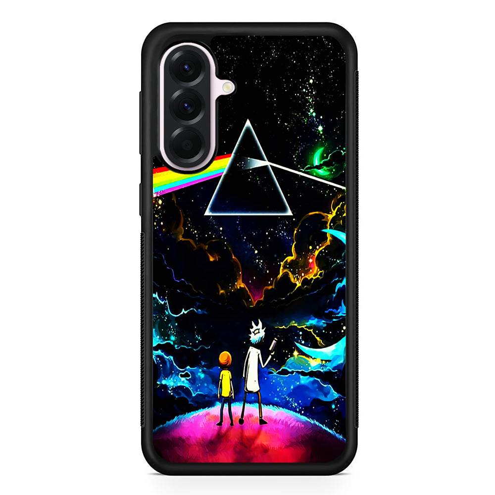 Rick and Morty Triangle Painting Samsung Galaxy A56 Case | Samsung Galaxy A56 Protective Rubber Case