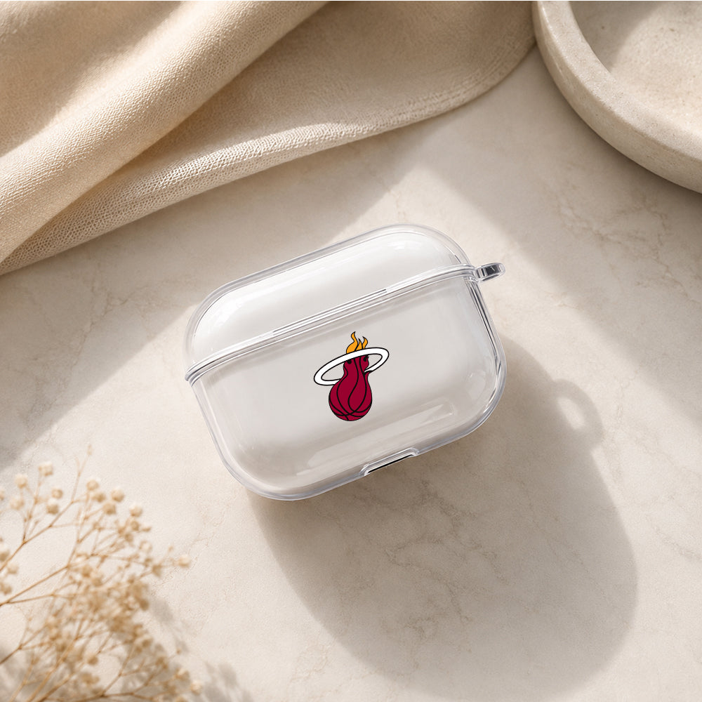NBA Miami Heat Symbol Protective Apple AirPods Pro 3 Clear Case | Shockproof Cover