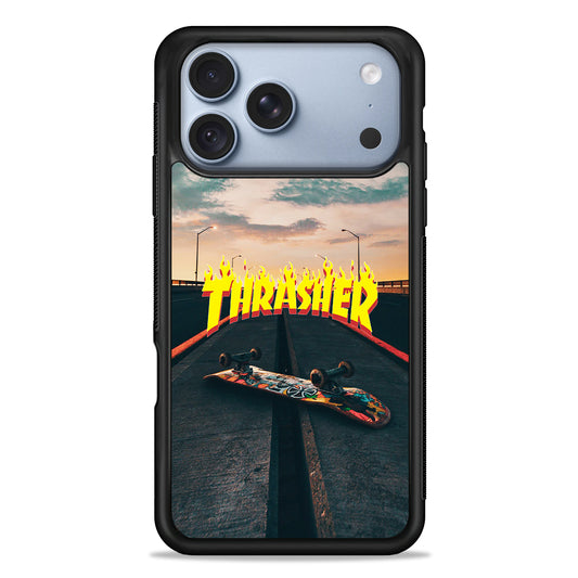 Thrasher Skate Street View iPhone 18 Pro Case - iPhone 18 Pro Silicone Case