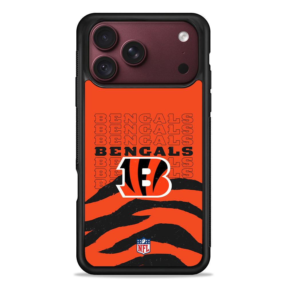 NFL Cincinnati Bengals Team Logo iPhone 18 Pro Max Case – Slim Silicone Protective Cover