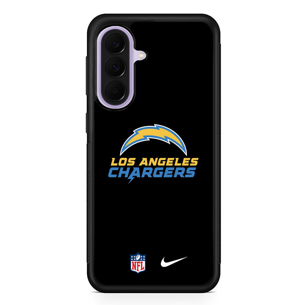 NFL Los Angeles Chargers Nike Logo Samsung Galaxy A37 Case | Samsung Galaxy A37 Rubber Protective Case