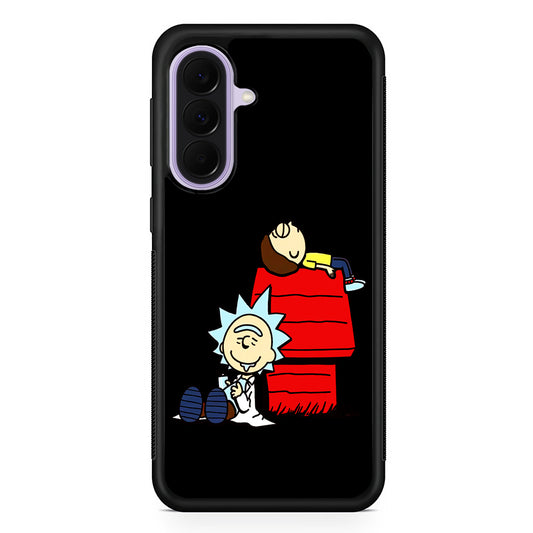 Rick and Morty Snoopy House Samsung Galaxy A37 Case | Samsung Galaxy A37 Rubber Protective Case