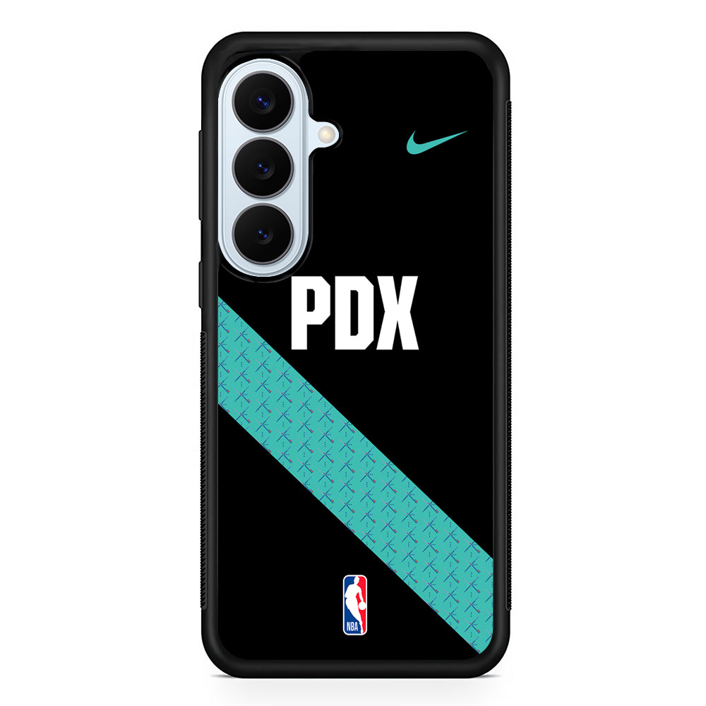 NBA Portland Trail Blazers Black Nike Samsung Galaxy S26 Plus Case | Lightweight Protective Phone Cover