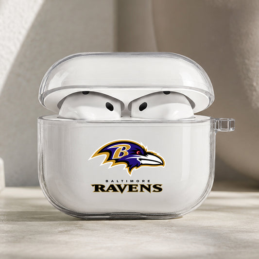NFL Baltimore Ravens Symbol Protective Apple AirPods Pro 3 Clear Case | Shockproof Cover