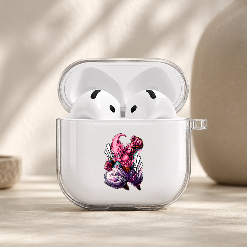 Dragon Ball Z Kid Buu Onslaught Protective Apple Airpods 4 Clear Case - Durable Clear Protection