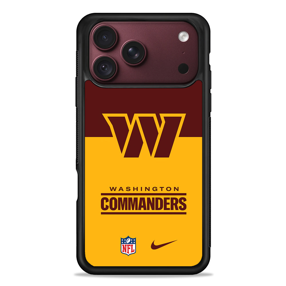 NFL Washington Commanders Nike iPhone 18 Pro Max Case – Slim Silicone Protective Cover